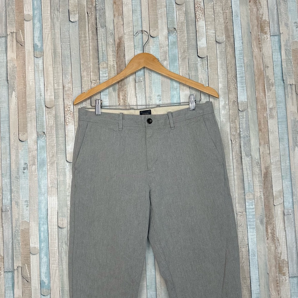J Crew 32 Gray Brushed Cotton Melange Twill 770 Pant Trouser Straight Fit Leg‎ - Picture 2 of 11